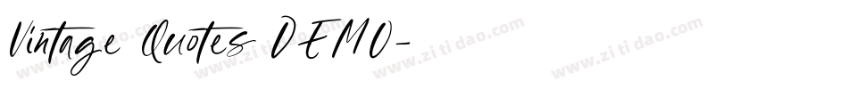 Vintage Quotes DEMO字体转换